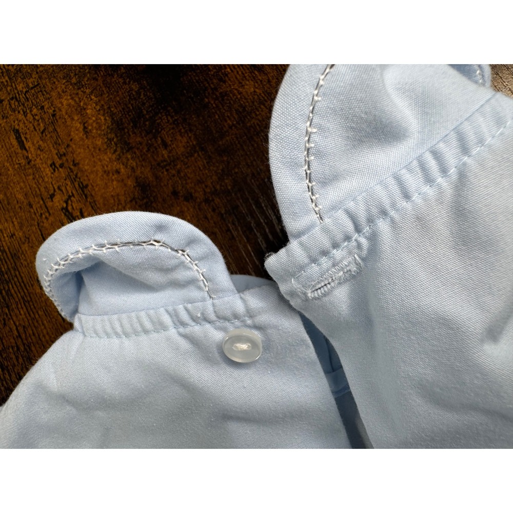 Kesa Baby Girls Light Blue Smocked Long Bubble Romper Floral Embroidery 12M - Picture 7 of 8